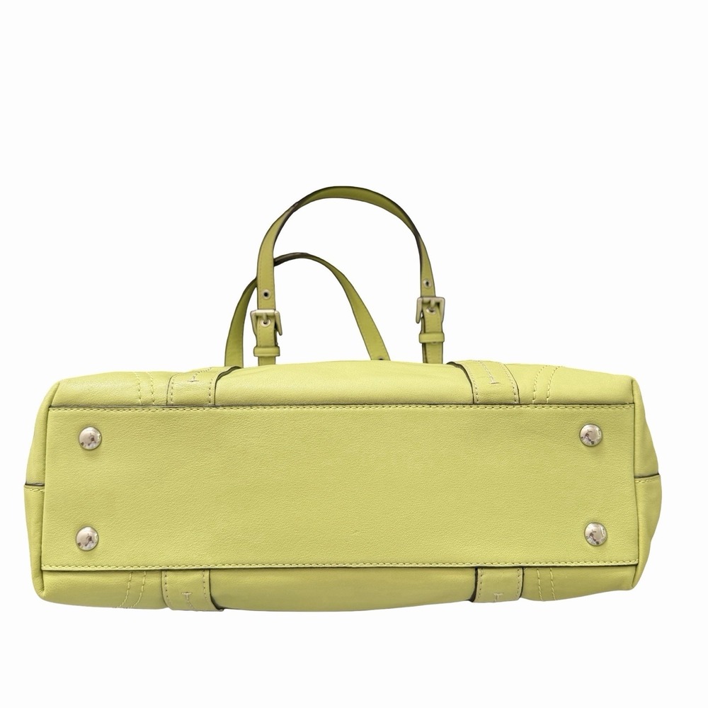 Vintage Coach East West Leather Tote Handbag in Light Green F13098 Classic Y2K - Picture 3 of 16